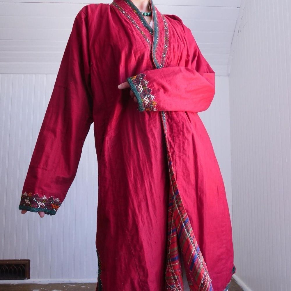 Stunning‎ vintage Turkmen Chodor tribe handmade robe/jacket/duster